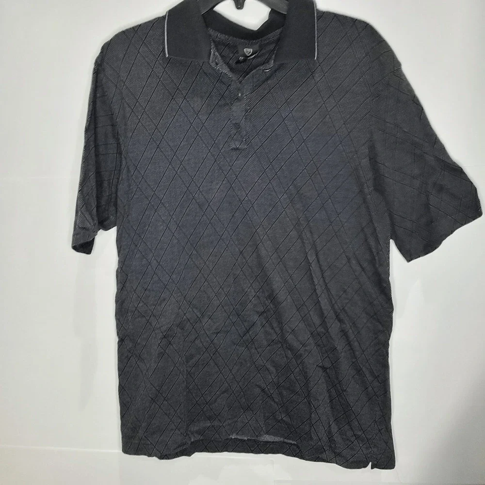 Mens Nike Golf Polo,‎ Black/gray, size Medium